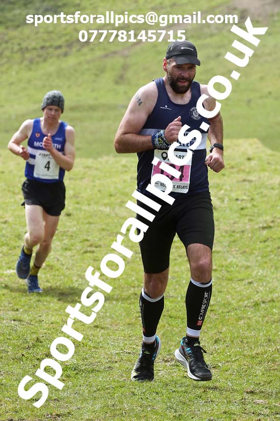 Masters men 2021 NECAA Cross Country Relays, Thornley Farm, Peterlee, Saturday, April 10th. Photo: David T. Hewitson/Sports for All Pics